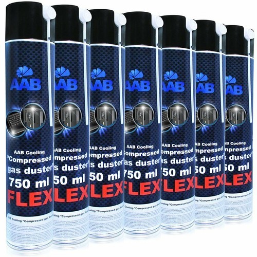 7x AABCOOLING Compressed Gas Duster FLEX 750ml TASTATUR REINIGUNG DRUCKLUFTSPRAY - Afbeelding 3 van 11