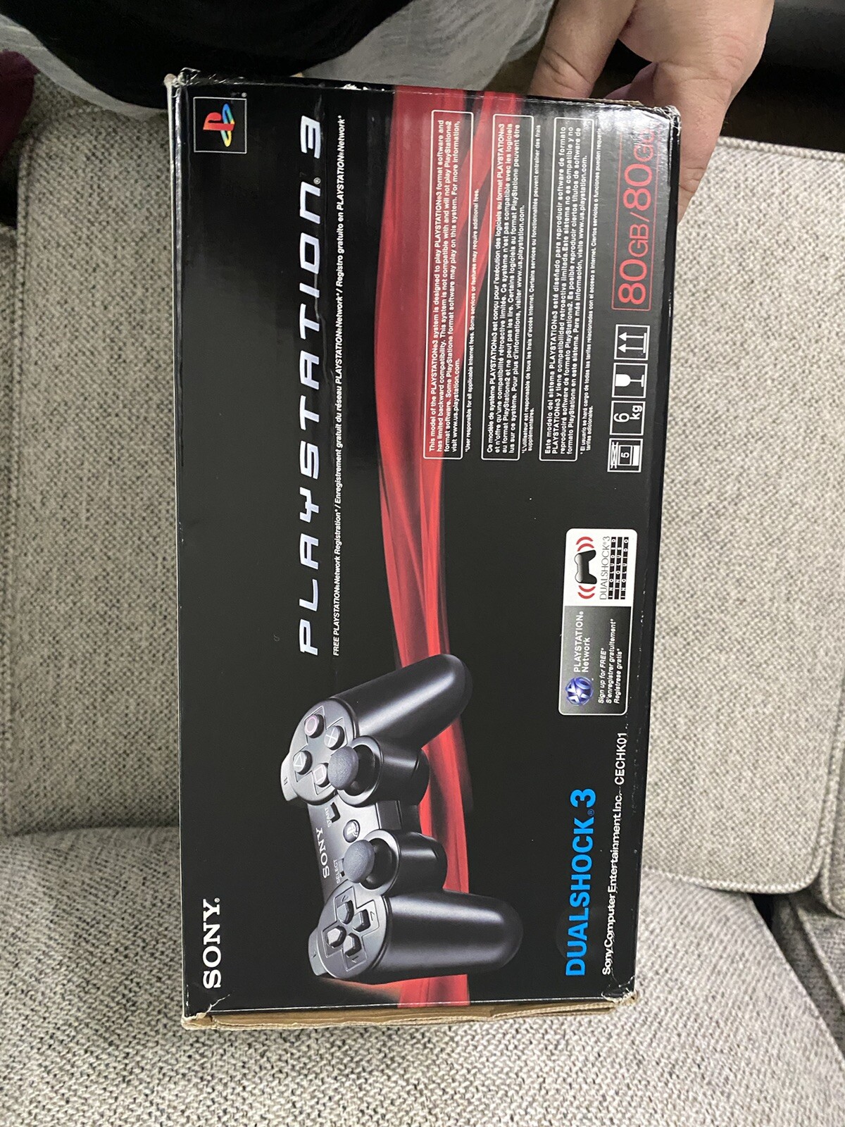 Sony PlayStation 3 PS3 FAT CECHK01 Console with Box & 9 Video Game Lot