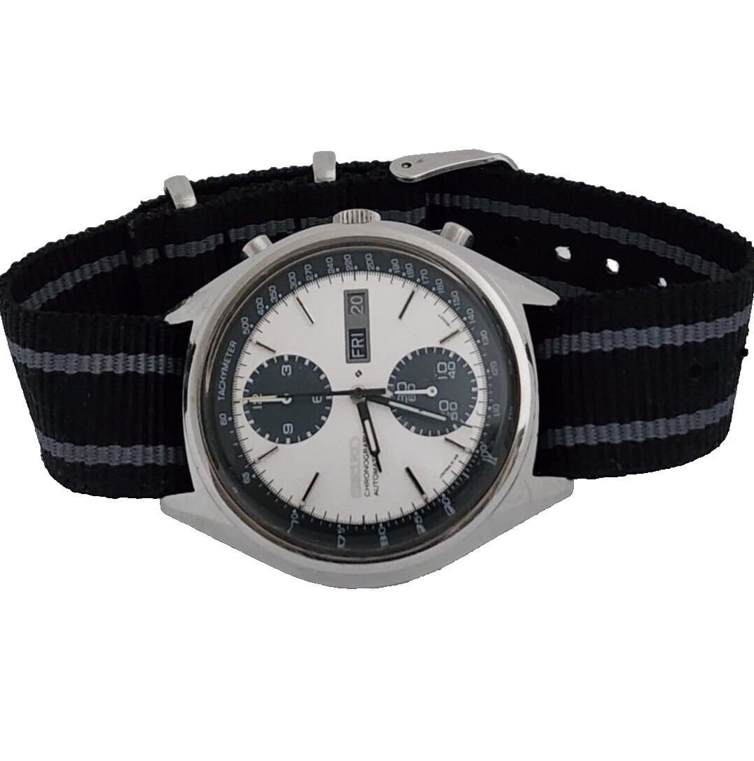 SEIKO Chronograph 17J  Automatic 6138-8020 Panda … - image 3