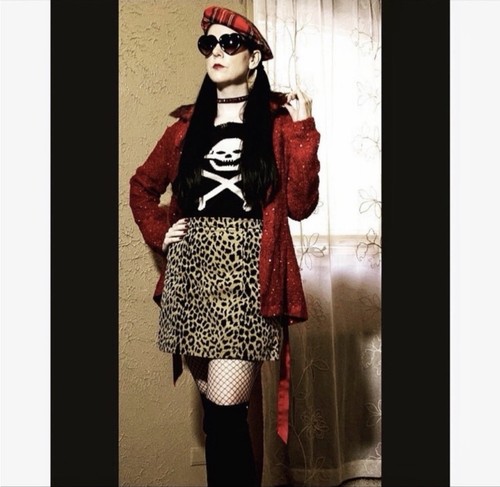 VTG 90’s Betsey Johnson Red Sequin faux fur collar Sweater Coat Jacket - Picture 6 of 16