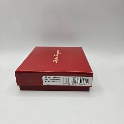 Salvatore Ferragamo Italian Black Leather Bifold Wallet •Silver Logo •New In Box - Bild 13 von 14