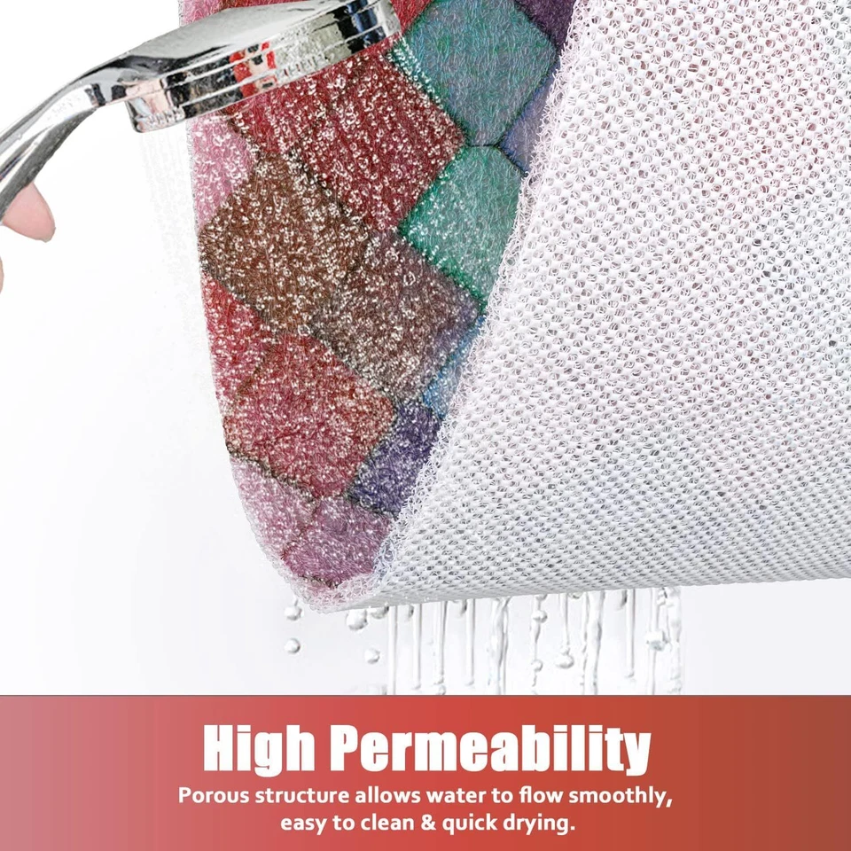 Alfombra de ducha antideslizante con orificios de drenaje, masaje de esponja de PVC para baño Foto 4 de 4