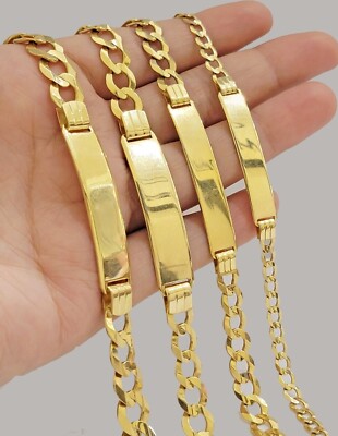 Men's 8.5" Stainless Steel 10mm Cuban Link Bracelet - Gold Plated With Buckle Clasp, Includes Box - View #2