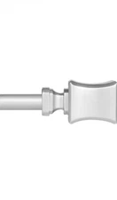 Knobelite 3/4 Inch Curtain Rod - Square Ends - Satin Nickel