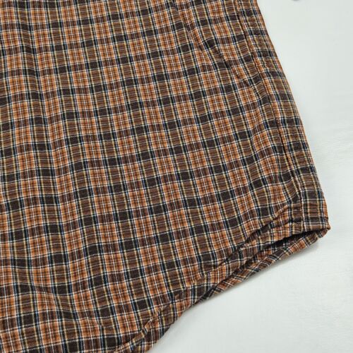 Columbia Brown Orange check long sleeve walking hiking shirt L Large mens vtg - Picture 3 of 11