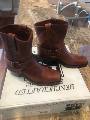 Frye Women's Cognac boots, Size-6.5M, Style- 77447, Harness 8R-WSHOVN 
