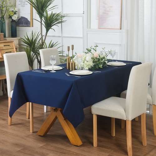 Extra Large Rectangular Fabric Tablecloth 150x300cm and 140x200cm 4 Colours - Picture 30 of 82