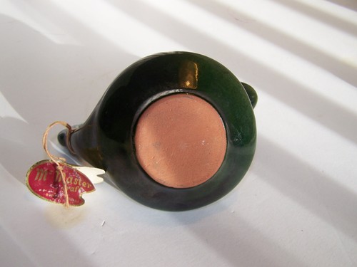 Vintage McMaster Craft,sugar and creamer set,red clay,green glaze,1970s,Canada - Picture 6 of 7