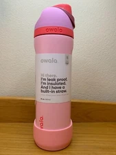 Owala "Angel Food Cake" NEW Spring Color 24oz Free Sip Pink Purple Coral~w/Boot~