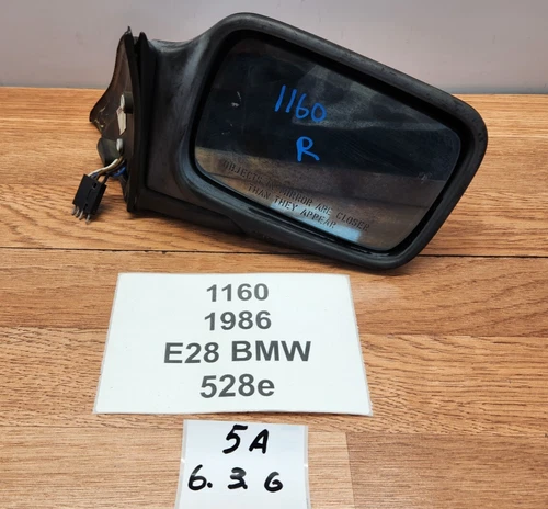 ✅ 82-88 OEM BMW E28 524 528 535 M5 Right Passenger Side Mirror Assembly Black  *