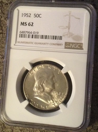 1952 Franklin Half NGC MS62
