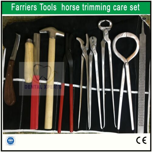 Farriers Toolshorse trimming care set Nippers Clincher Rasp Hammer Kit