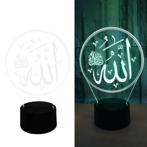  Plaque acrylique veilleuse lampe illusion table de Ramadan 3D DEL veilleuse bureau - Photo 1/11