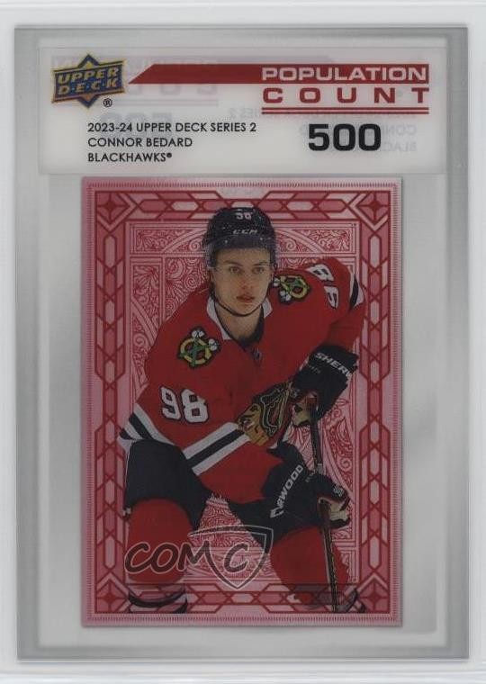 2023 Upper Deck Series 2 Population Count 500 Connor Bedard #PC-60 Rookie RC f5g