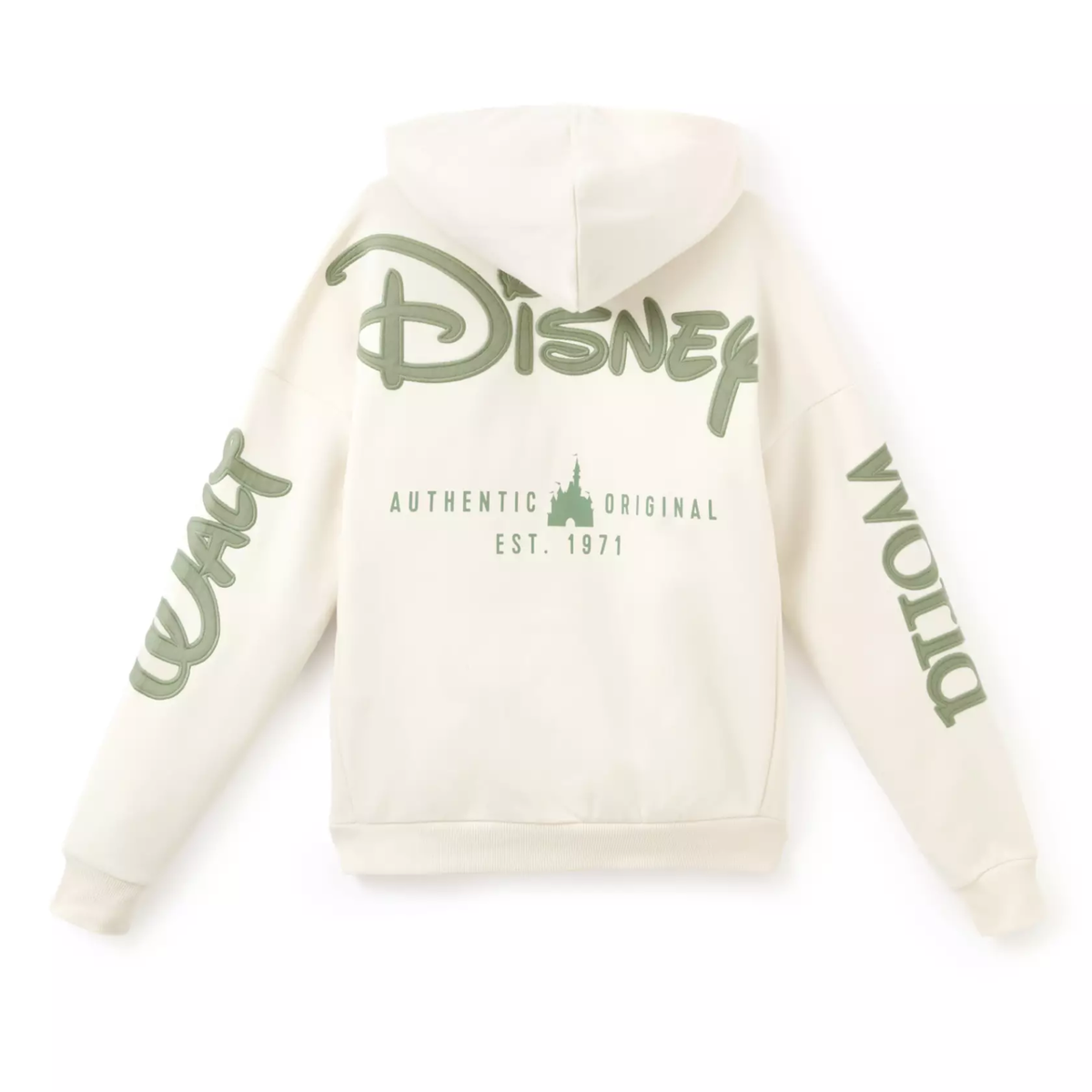 Disney Parks Cream Zip Hoodie Adult XL Walt Disney World Authentic