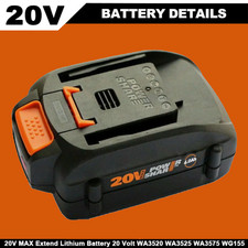 4.0Ah for Worx WA3512 WA3512.1 Rockwell WA3525 WA3520 WG151 18V Li-ion Battery
