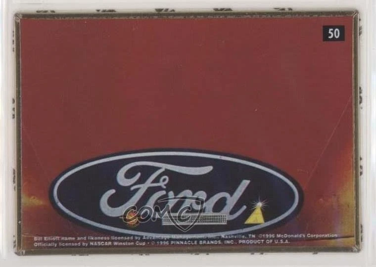 1997 Pinnacle Precision Steel Gold Bill Elliott Racing #50 HOF - Image 2 of 2