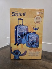 NIB Disney Stitch Carry On Luggage Set With Backpack Luggage Tag NEW