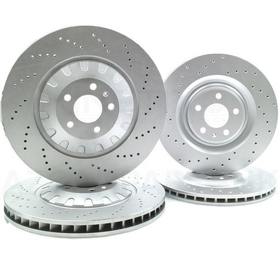 FÜR AUDI SQ8 VORNE HINTEN HIGH CARBON QUER GELOCHT BREMSSCHEIBEN 400mm 350mm FR RR