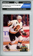 Authentic On-Card Autograph Signed by Pavel Bure CPG Auto Grade AUTHENTIC