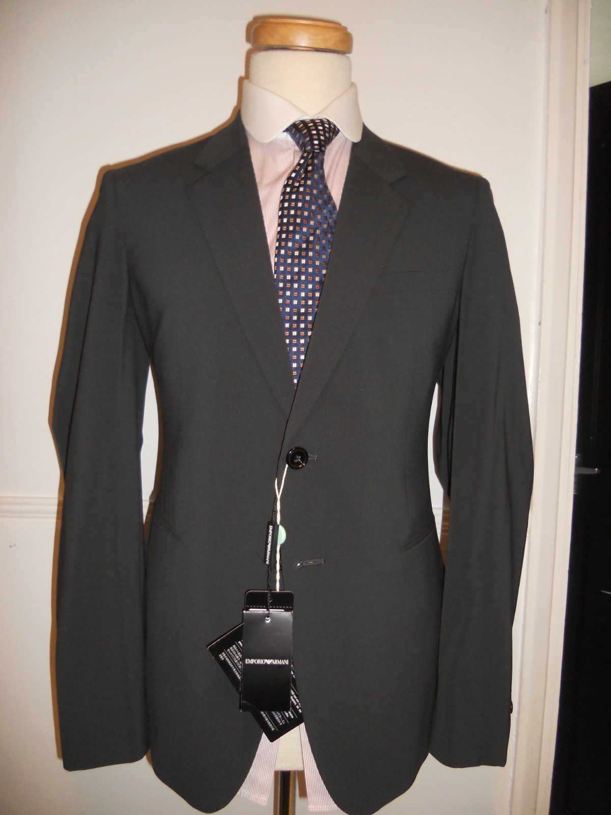 Emporio Armani J LINE super fabric chrcoal Blk Suit Sz UK 42R"EUR52R"W36-RRP£945