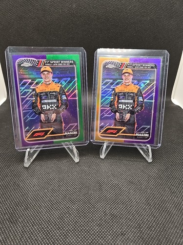 2024 Chrome F1 OSCAR PIASTRI Purple/Green, Yellow/Purple Helmet MCLAREN - Picture 2 of 7