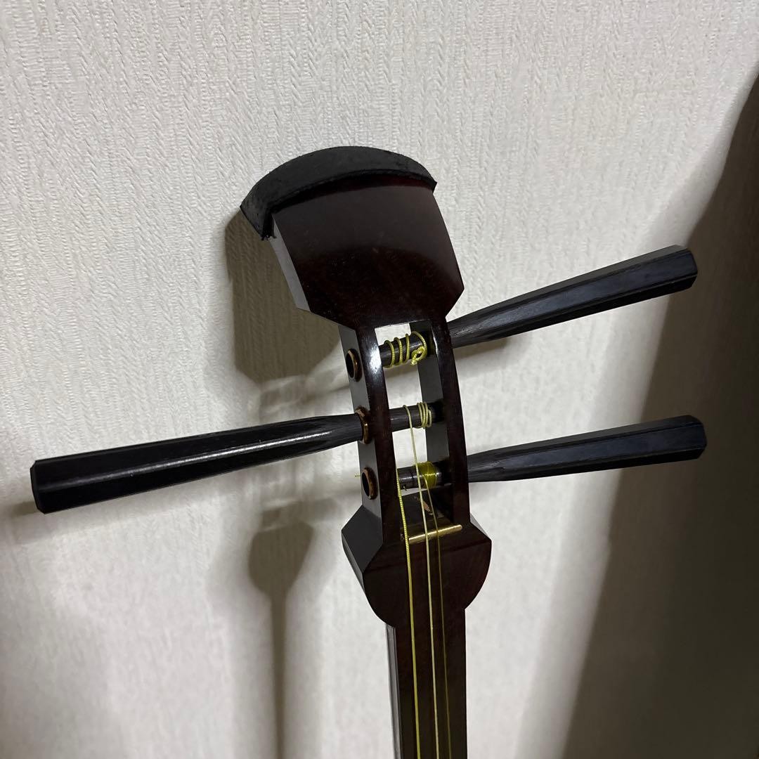 Hosozao Shamisen Japanese Traditional Musical Instrument with Case Bachi Set