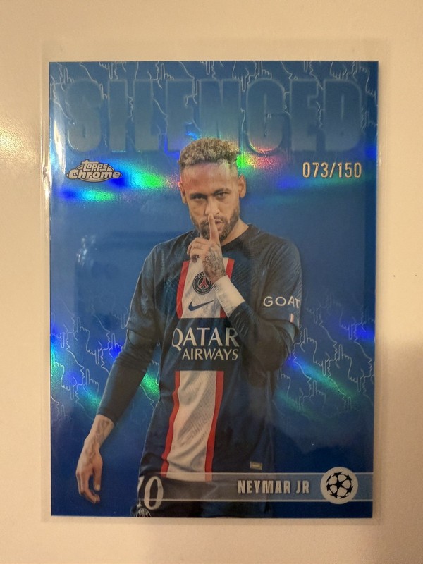 Topps Chrome UEFA 2026 Silenced SHH-1 Neymar Jr PSG 73/150 Brazil