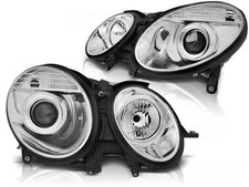 Scheinwerfer Set f&uuml;r Mercedes E-Klasse W211 / S211 BJ 05/06-09 Klar/Chrom