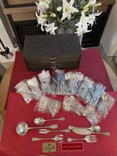 SET MENAGERE 139 P CHRISTOFLE  MARLY METAL ARGENTÉ TRÈS BEL ETAT COFFRE 8