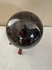 11.00LB Natural Garnet Fireworks Quartz Crystal Sphere