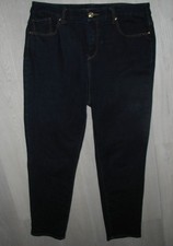 Chico's Jeans Women's 1 So Slimming Girlfriend Ankle Denim Dark Blue M 8-10