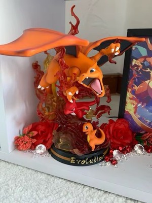 Pokemon Glurak Figur 26cm Glumanda Glutexo Evolution Anime Manga Sammler Deko