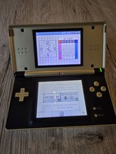 Nintendo DS Lite Konsole Gold Schwarz Top Zustand mit Ladekabel
