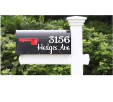 Mailbox REFLECTIVE Custom NUMBER Decal Sticker Vinyl SET YOU PROVIDE Address