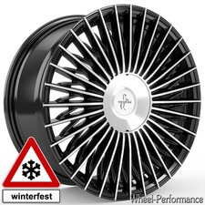 19 Zoll K5 Alufelgen 8,5x19 5x108 ET40 schwarz poliert für Peugeot Toyota Volvo