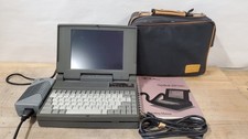 Vintage Notebook Sunrace Hyperbook 2300 DX2/486 With Manuals, Charger, Etc, Read