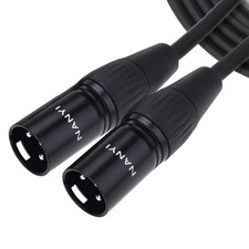 2 Pcs Microphone Cable 3-pin XLR Male-To-Male DMX Patch Cord 10 Ft 3 Meters