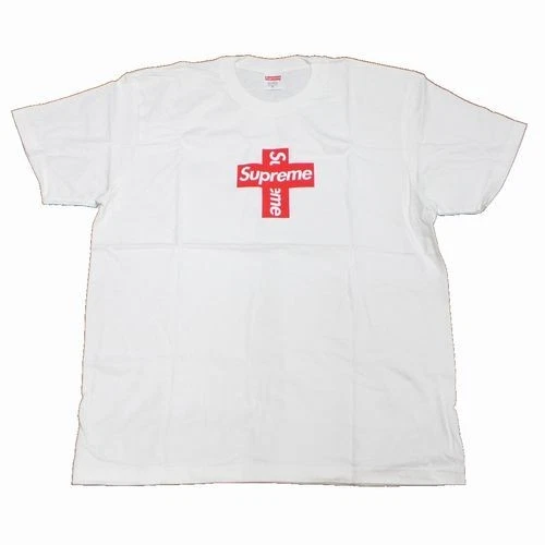 SUPREME Cross Box Logo Tee Cross Box Logo T shirt M blanc