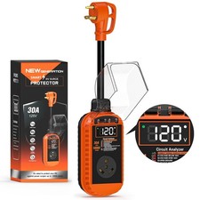 Smart RV Surge Protector 30 Amp with Auto Shutoff Reset, 10,000J 30 Amp RV ...