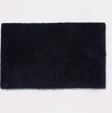 Threshold 100 Cotton Reversible Performance Bath Rug Navy Blue 20in x 34in