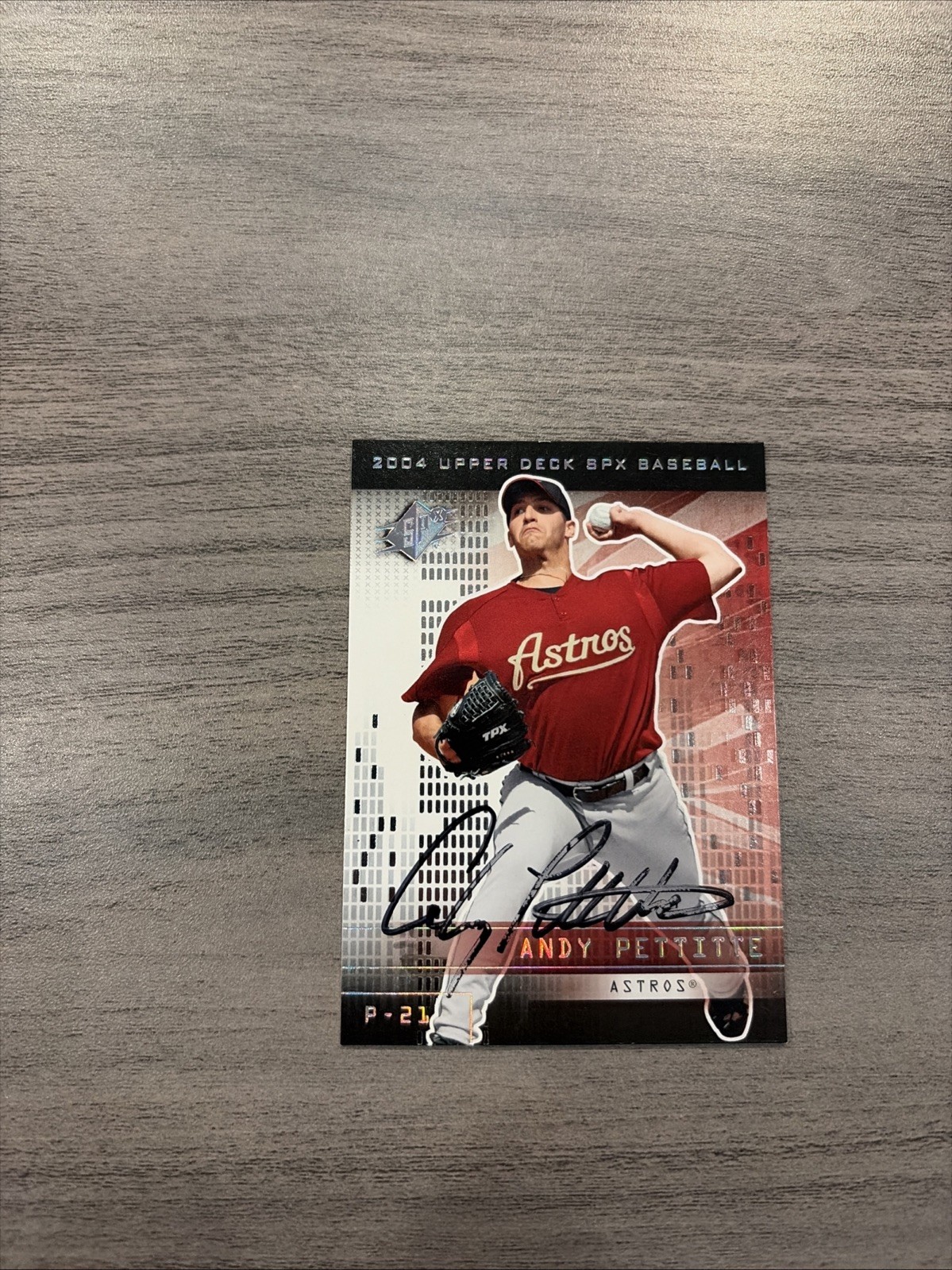 Andy Pettitte 2004 Upper Deck Spx On Card Auto No 74 Astros 🔥🔥🔥