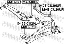 Für FEBEST 0425-CU20UP UPPER REAR CROSS BAR MITSUBISHI LANCER,LANCER CEDIA CS,C