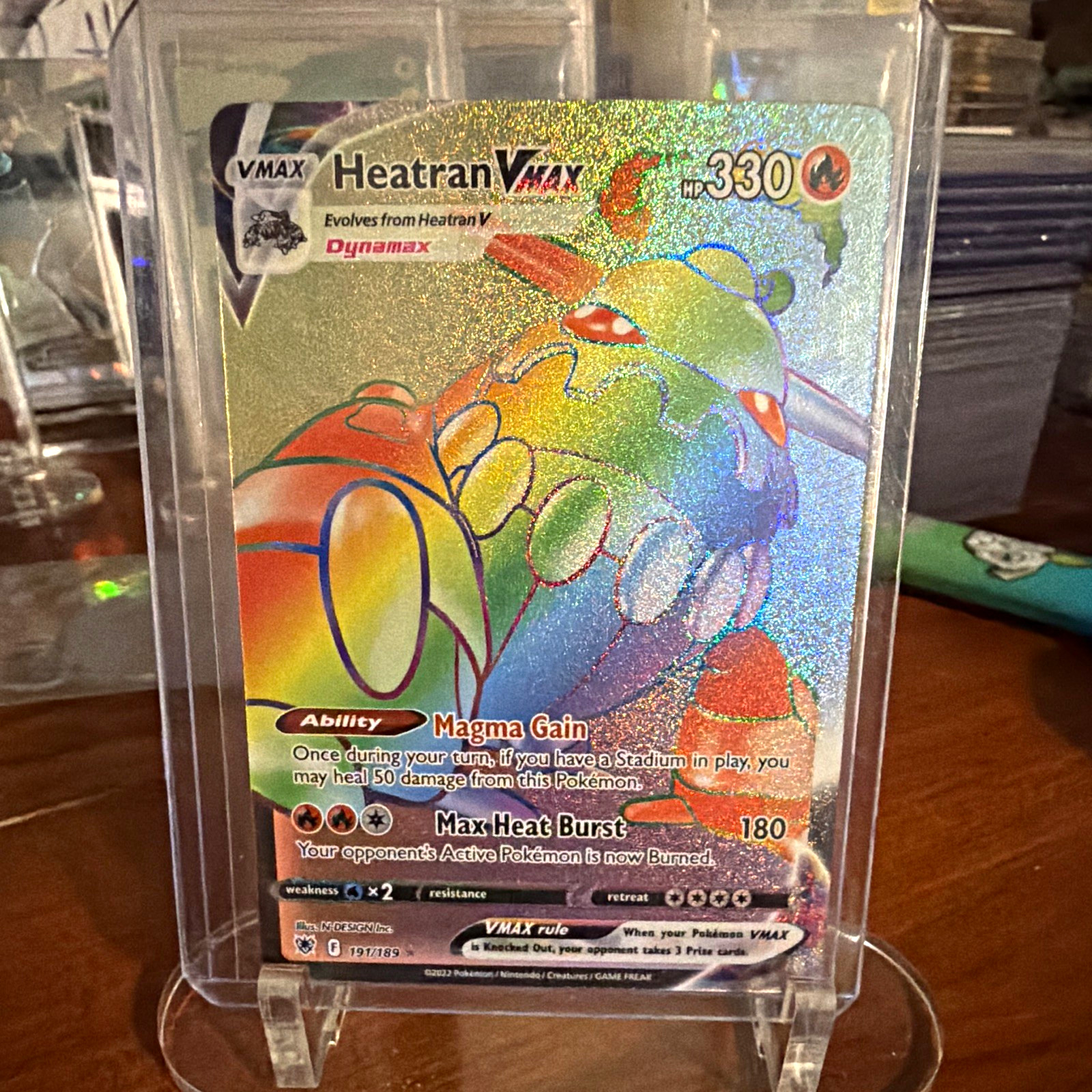 Pokemon TCG Heatran VMAX 191/189 Swsh10 Astral Radiance Secret Rare Holo EN