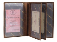 Greenburry Vintage Leder Braun Kartenmappe Ausweismappe 16 5X12Cm Geschenk Deko