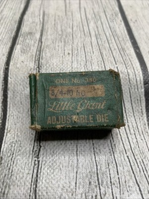 Vtg Greenfield Little Giant No. 380 Adjustable Die Set 8/4-10 
