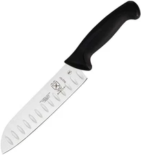 M22707 Millennia Black Handle, 7-Inch Granton Edge, Santoku Knife