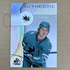 Upper Deck 2024-25 SP Game Used Authentic Rookies Macklin Celebrini #215 Sharks