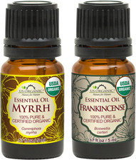 100 Pure Myrrh, Frankincense Essential Oil Combo Pack - Directly Sourced from t