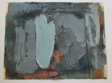 HAROLD DAVIES OIL PAINTING  AMERICAN EXPRESSIONIST LISTED ABSTRACT MID CENTURY